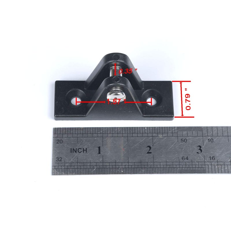 MX Bimini Top Deck Hinge, Flat Mount Boating Equipment with Screws(4PCS) - Image 2